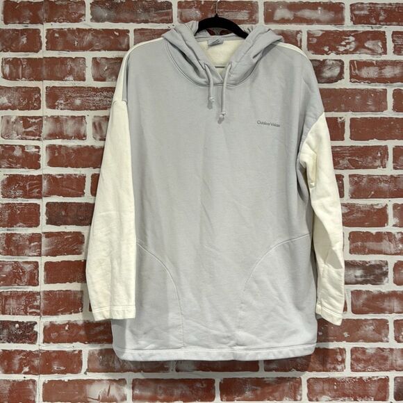 Outdoor Voices Womens Light Blue White Oversized Hoodie Size XS/S READ - Picture 1 of 8